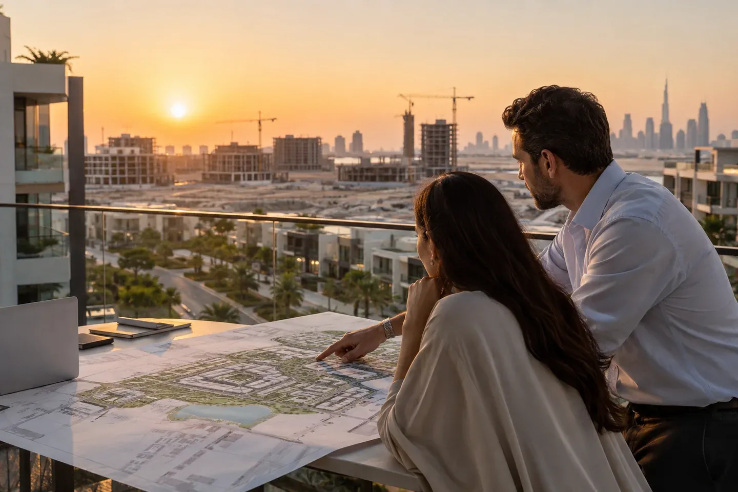 Master plan for a new area: how to read the stages of development